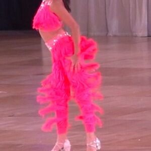 Girls Latin Ballroom Fringe Pants and Top
Size 6-8